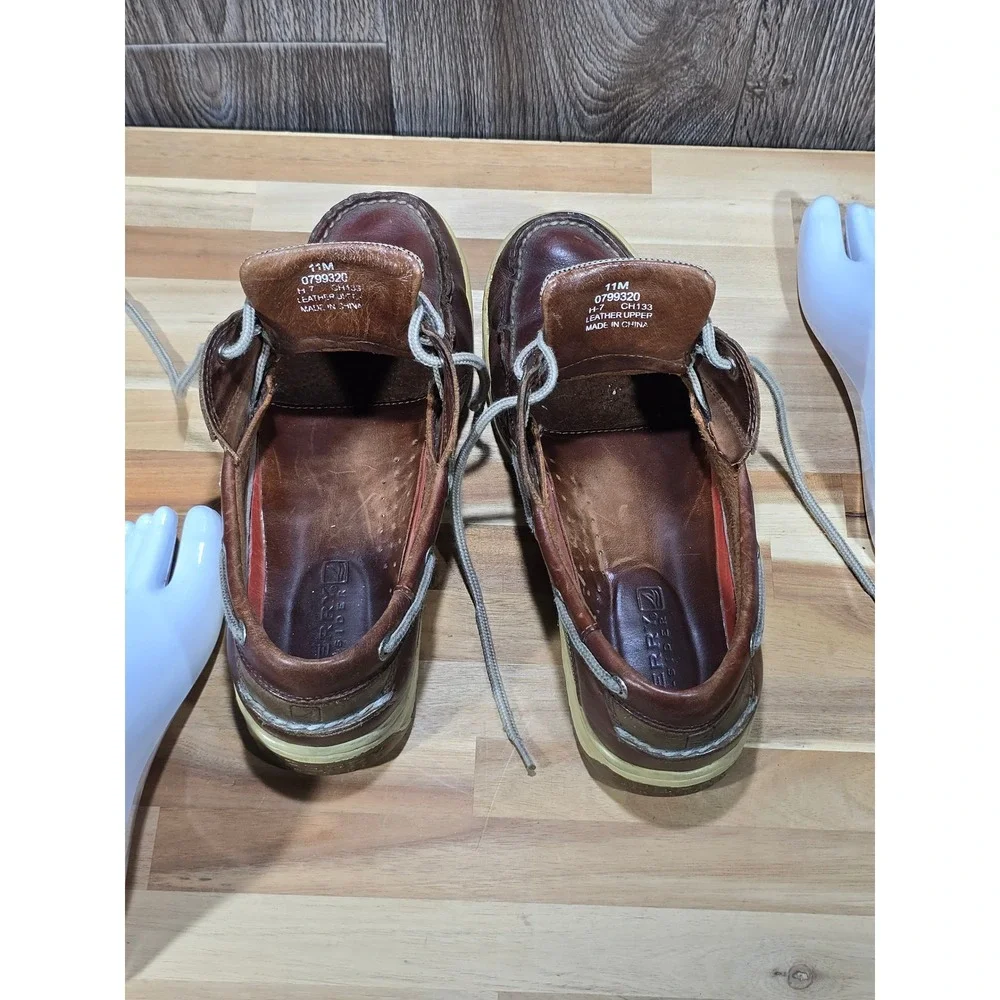 Sperry Men's Billfish 3-Eye Leather Boat Shoes Size‎ 11M Dark Tan 0799320 Casual